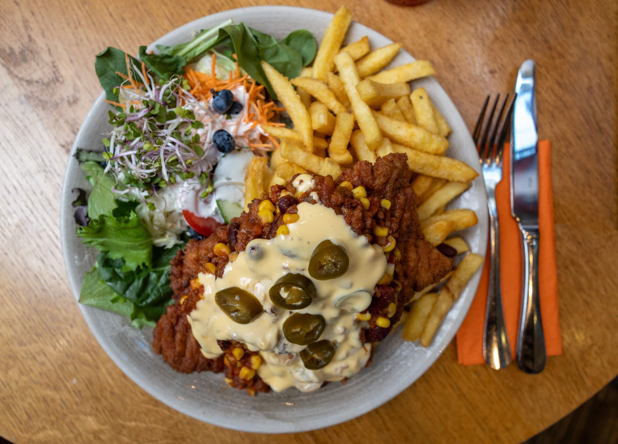 Chili-Cheese-Schnitzel • Restaurant Tim's Goslar